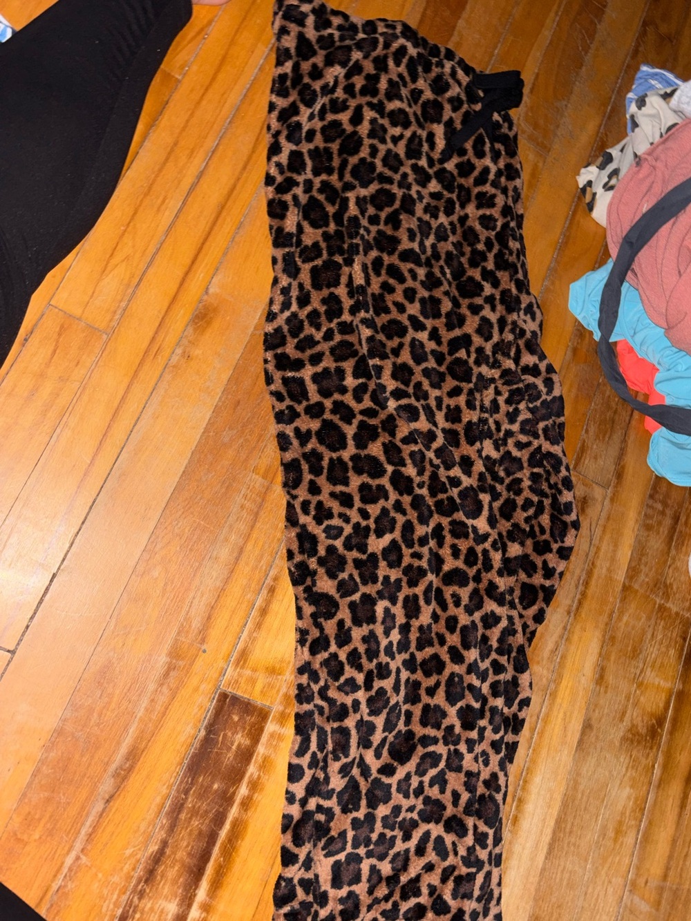 Fruit of the Loom Leopard Print PJ Pants - Brown & Black
